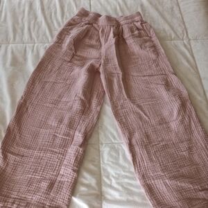 MADEWELL Womens 100% cotton wide leg lounge pants Size XXS